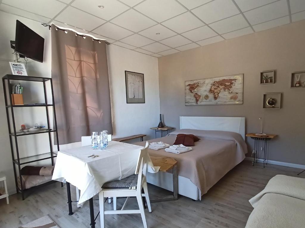 Postel nebo postele na pokoji v ubytování B&B VALCHISONE