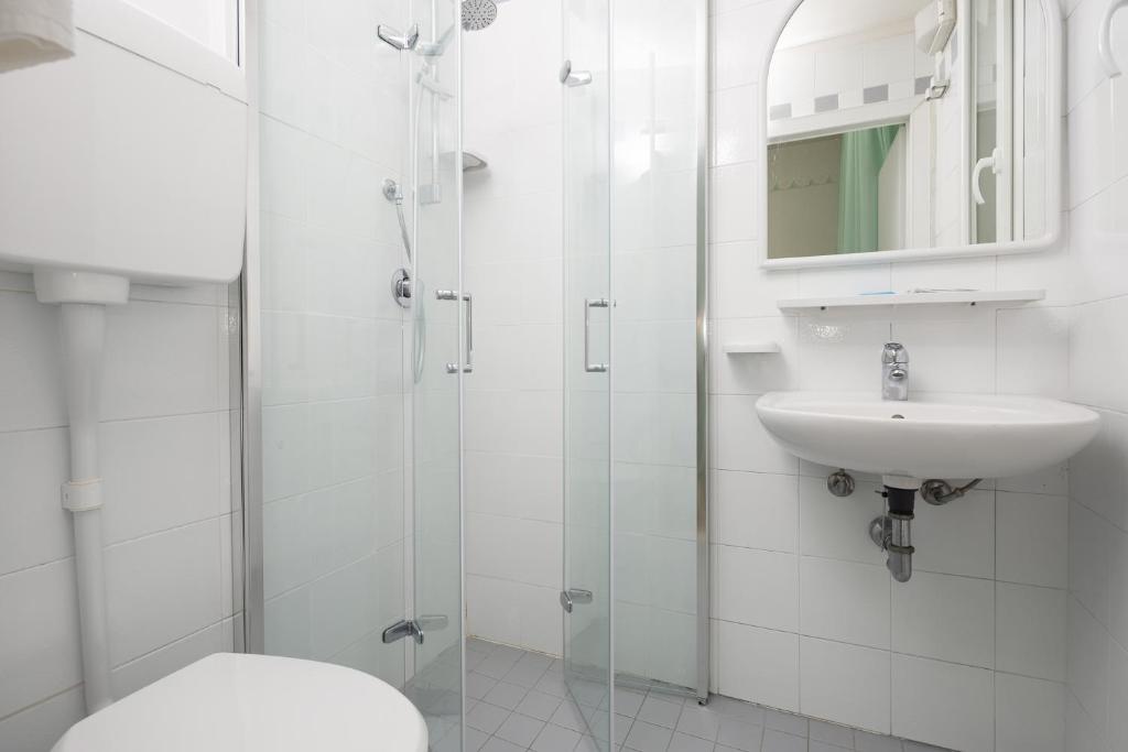 Koupelna v ubytování Hotel Gaia