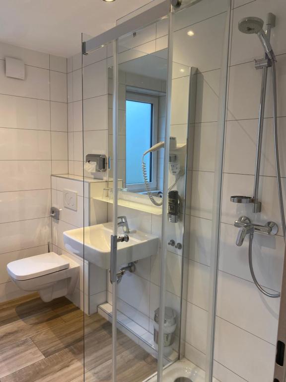 Koupelna v ubytování Hotel Scheid