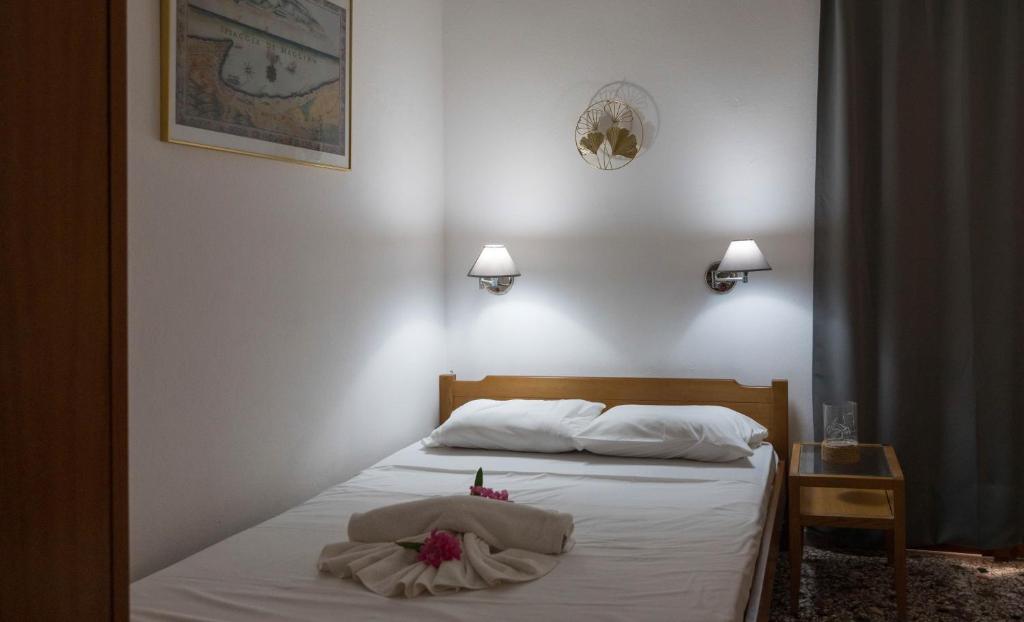 Postel nebo postele na pokoji v ubytování Minoa sea rooms