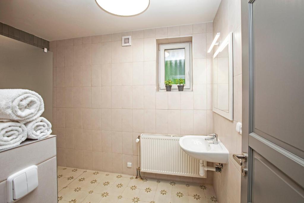 Koupelna v ubytování Apartmány Vilka Orlík