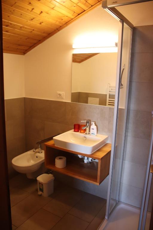 Koupelna v ubytování mösslerhof