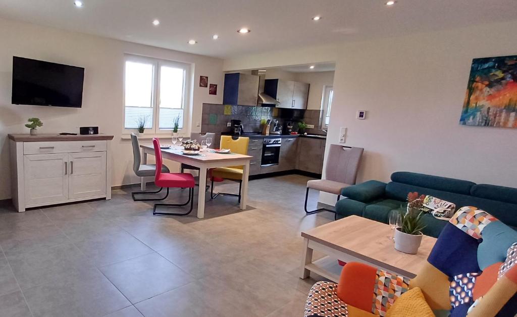 Kuchyň nebo kuchyňský kout v ubytování Premiumferienhaus Bhakti