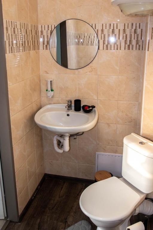 Koupelna v ubytování Apartmá Vrbice
