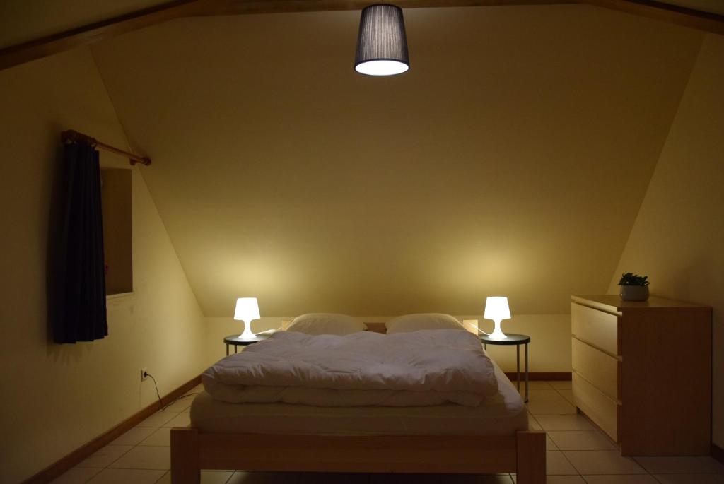 Postel nebo postele na pokoji v ubytování Gillishof