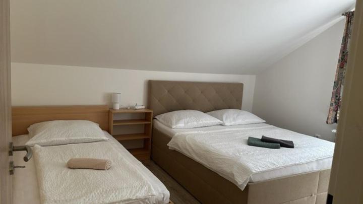 Postel nebo postele na pokoji v ubytování Chata Orlice