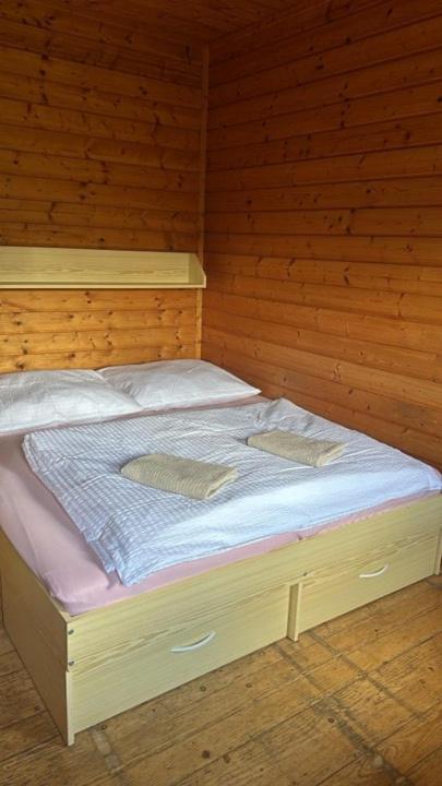 Postel nebo postele na pokoji v ubytování Chata Orlice