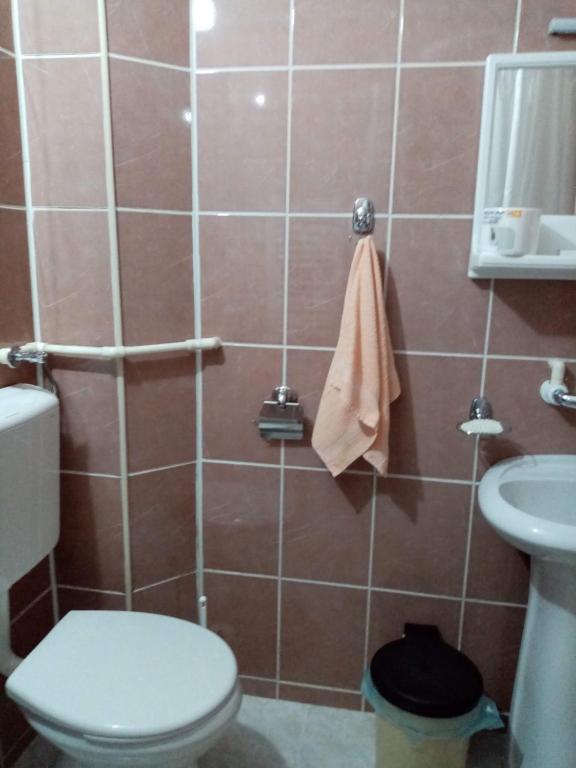 Koupelna v ubytování AKVASTAR smeštaj