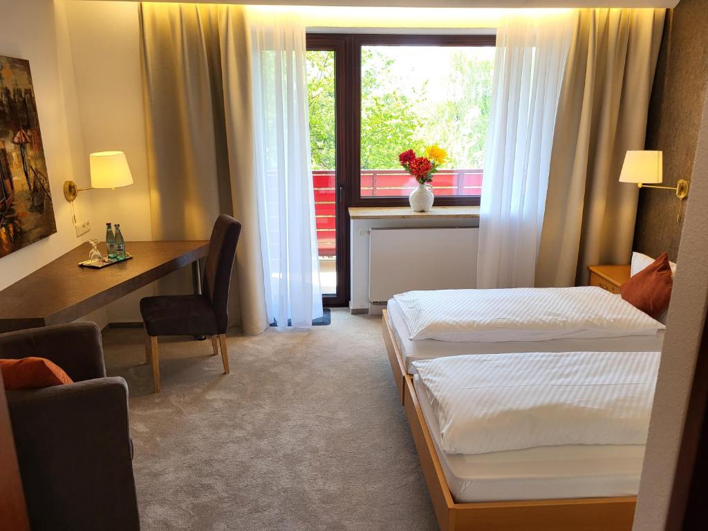 Postel nebo postele na pokoji v ubytování Haus im Herrengrund