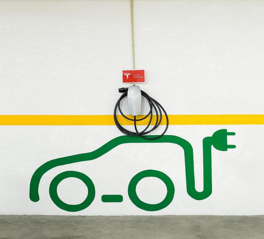 a sign for a car on a hockey rink at Jupiter Algarve Hotel in Portimão