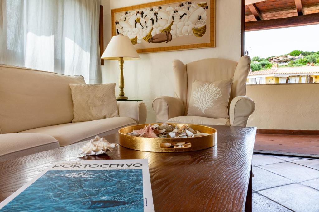 Χώρος καθιστικού στο Appartamento Porto Cervo Marina