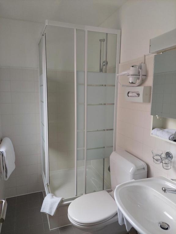 Koupelna v ubytování Hotel Nessi Locarno