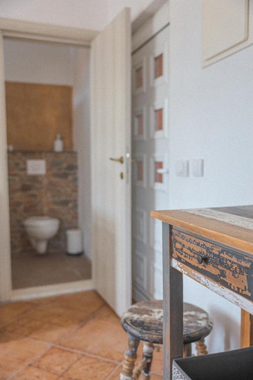 Koupelna v ubytování Casa Selimi