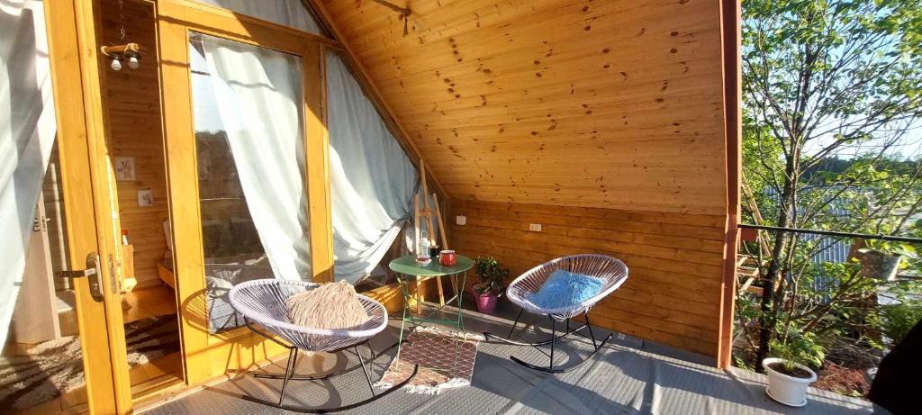 Balkón nebo terasa v ubytování Cottage lima