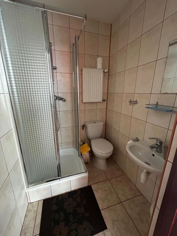 Kúpeľňa v ubytovaní Pokoje gościnne ZUZA