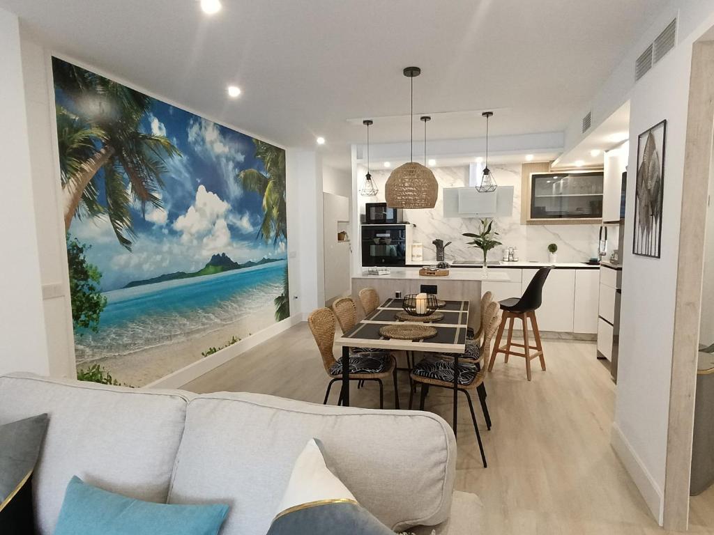 Η κουζίνα ή μικρή κουζίνα στο Apartamento Suite Frente al Mar