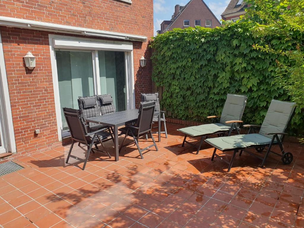 Patio nebo venkovní prostory v ubytování Stadtoase am Rathaus Emden