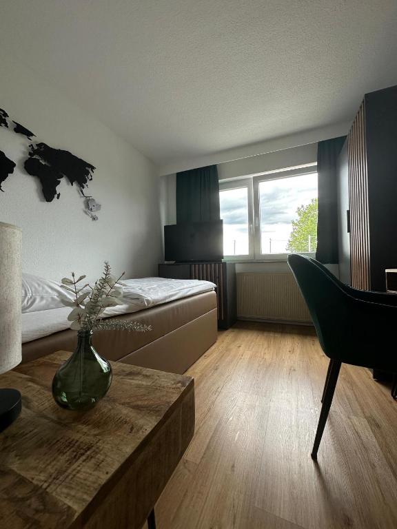 Postel nebo postele na pokoji v ubytování Dillinger Hof