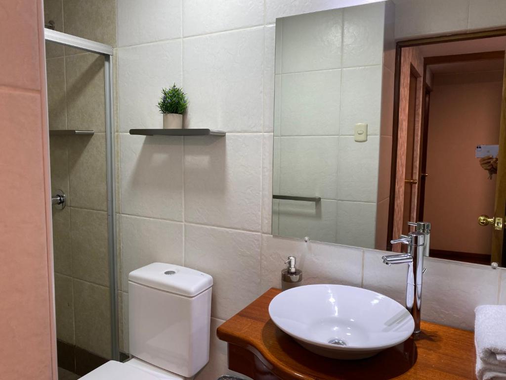 Um banheiro em Villa San José