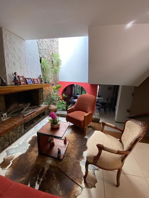 Uma área de estar em Villa San José