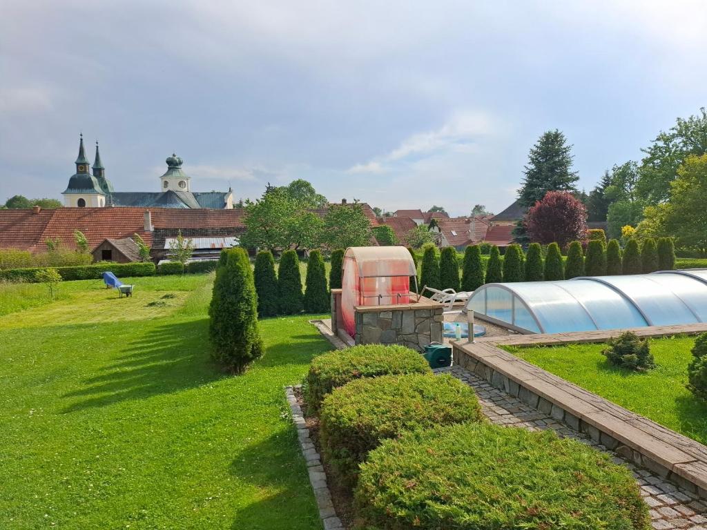 Zahrada ubytování Apartmán Vysočina