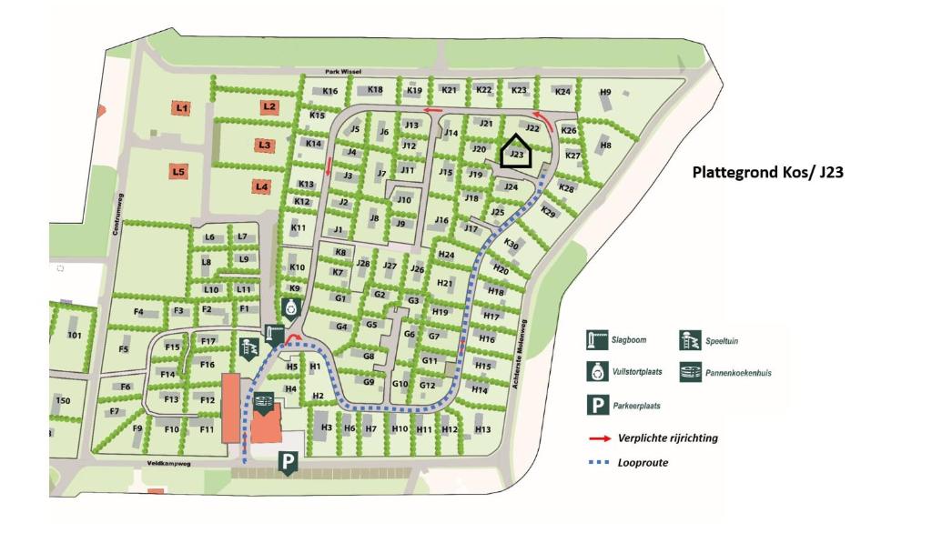 Planimetria di Kos I Tiny house met grote tuin