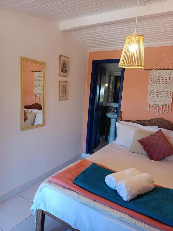 Postel nebo postele na pokoji v ubytování É Hostel