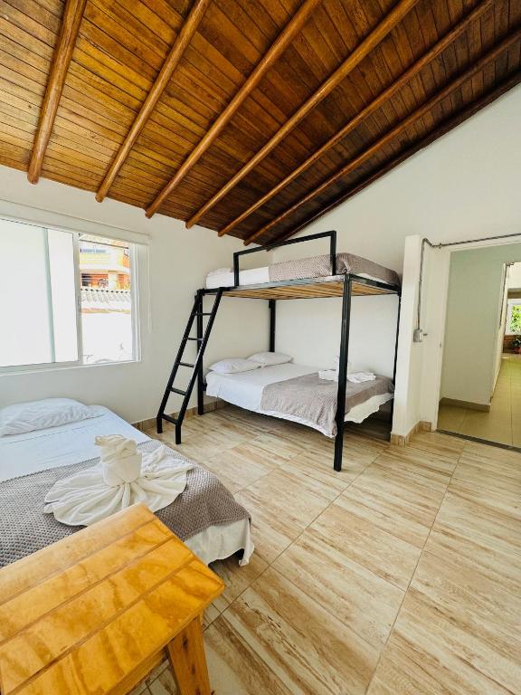 Postel nebo postele na pokoji v ubytování La Madriguera