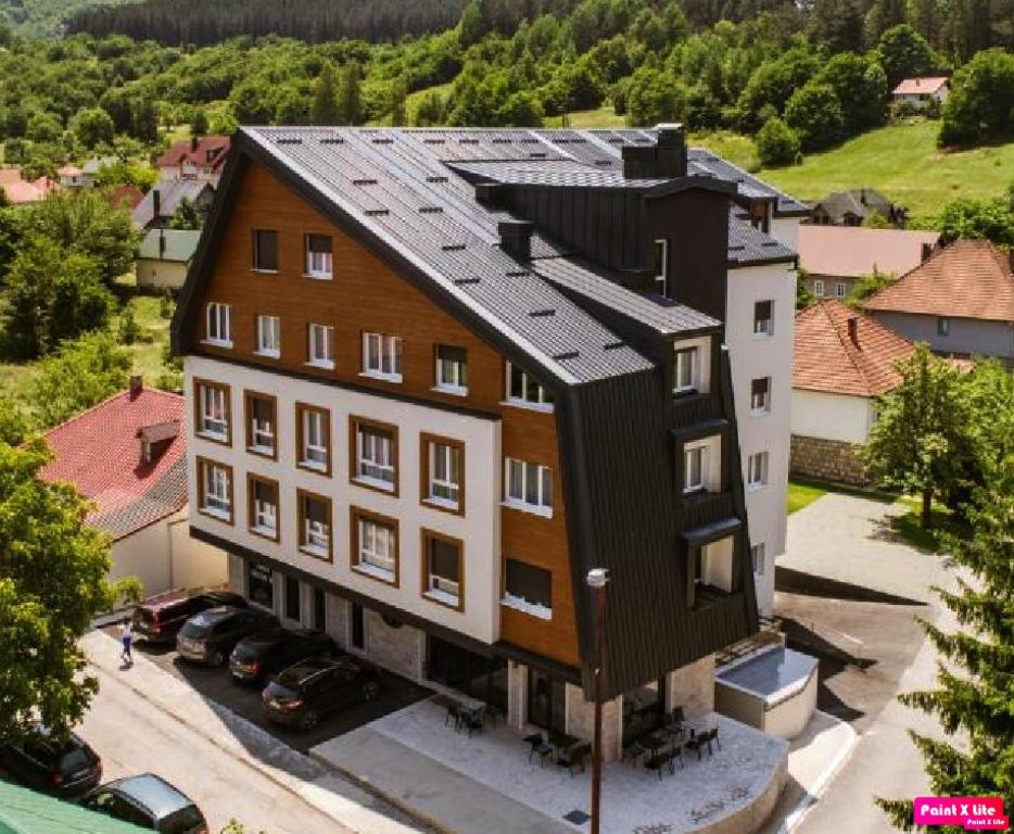 an overhead view of a large building in a city at MODERN MOUNTAIN II in Kolašin