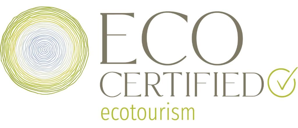 an illustration of the new logo for the eq certified ecotoren at DeluxeQueen Safari Tent 1 Eco Tourism Certified Resort in Nelly Bay