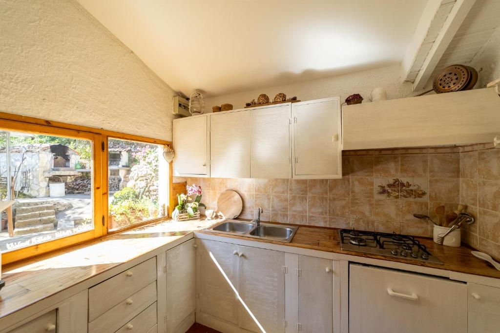 Kuchyňa alebo kuchynka v ubytovaní Cottage Pura Vigna immerso nella natura vicino al mare