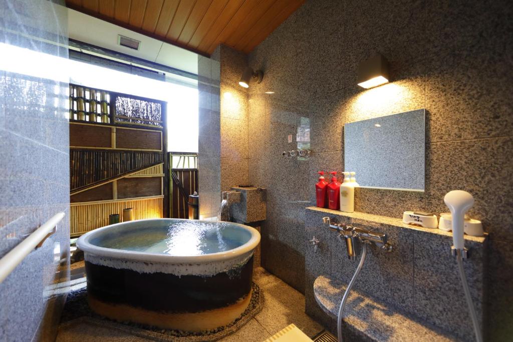 Koupelna v ubytování Hotel Nanpuso