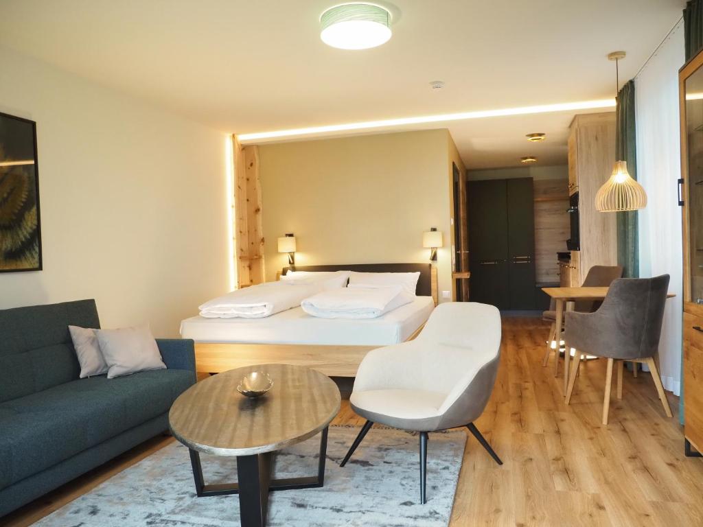 Χώρος καθιστικού στο Apartments Lauschgrüner Hof