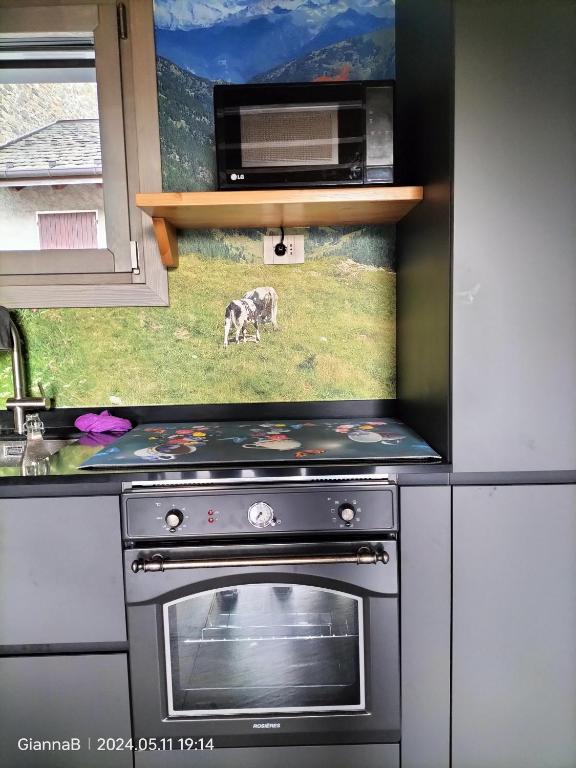 Kuchyň nebo kuchyňský kout v ubytování beb Aria di Montagna