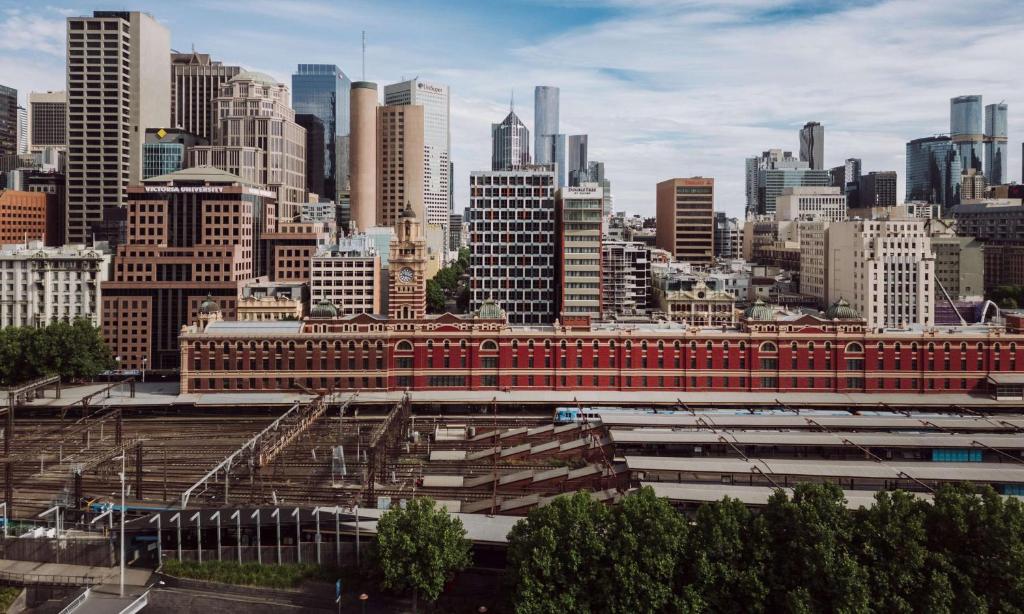 Nespecifikovaný výhled na destinaci Melbourne nebo výhled na město při pohledu z hotelu