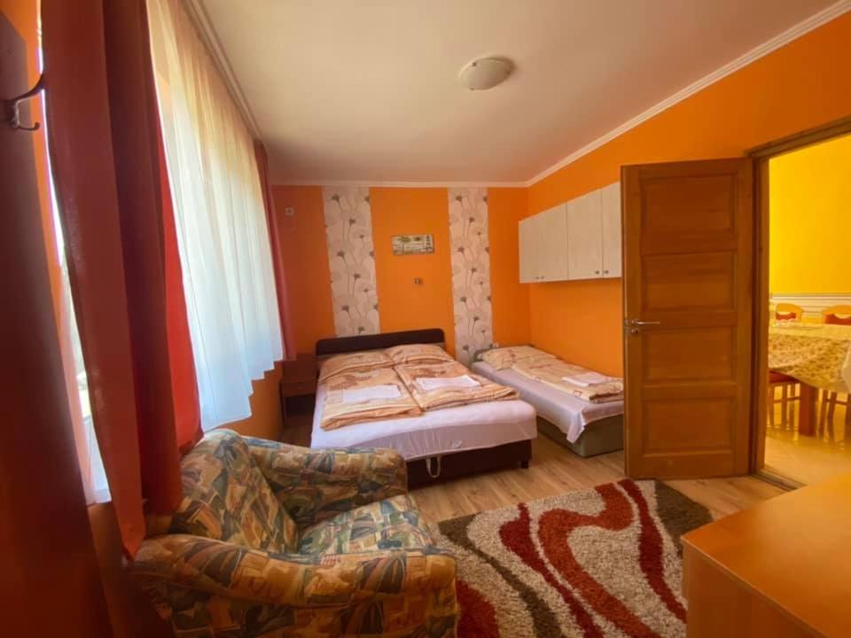 Postel nebo postele na pokoji v ubytování PICNIC Vendégház
