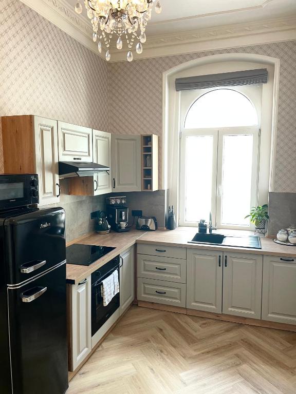Kuchyň nebo kuchyňský kout v ubytování Apartment Nicol