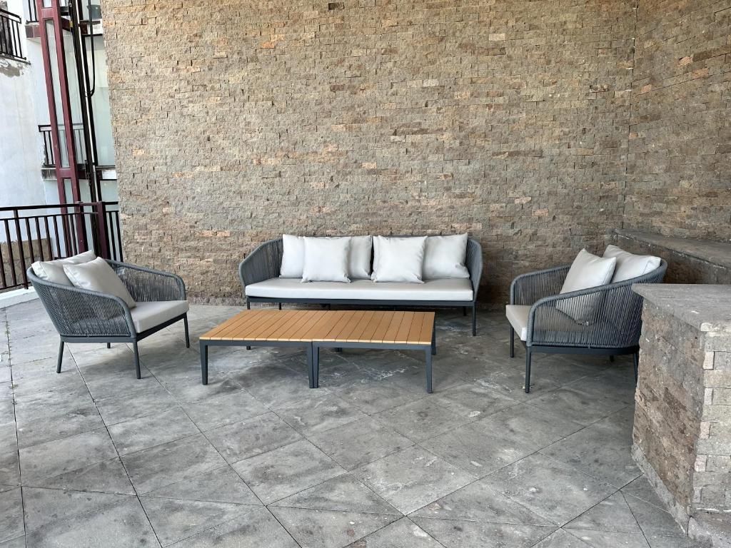 Posezení v ubytování Maravilloso chalet independiente