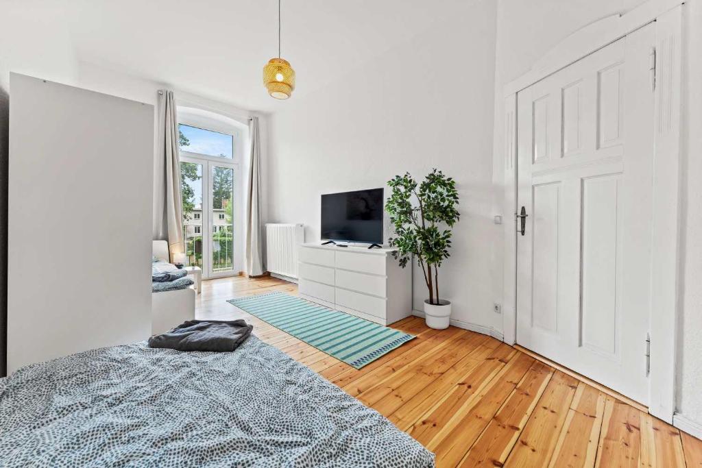 TV a/nebo společenská místnost v ubytování Nice Apartment in Eberswalde
