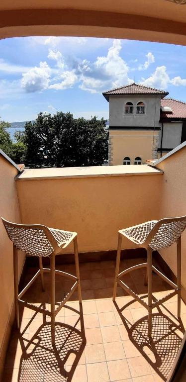 Balkón nebo terasa v ubytování Apartments 30 m from the beach