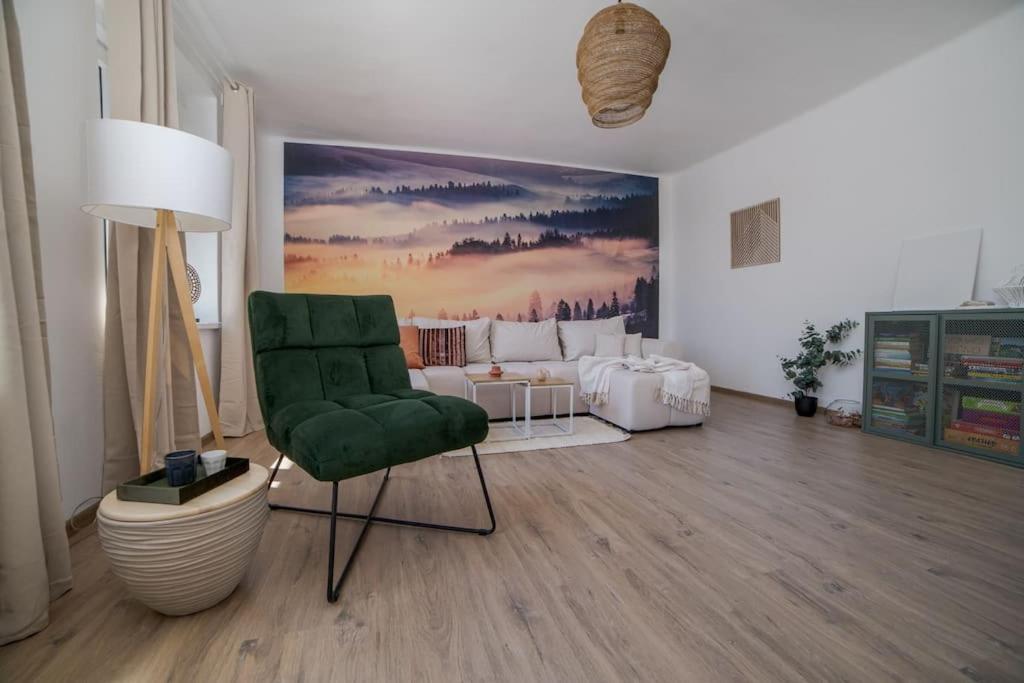 Posezení v ubytování Velký apartmán V Pralese Šumava