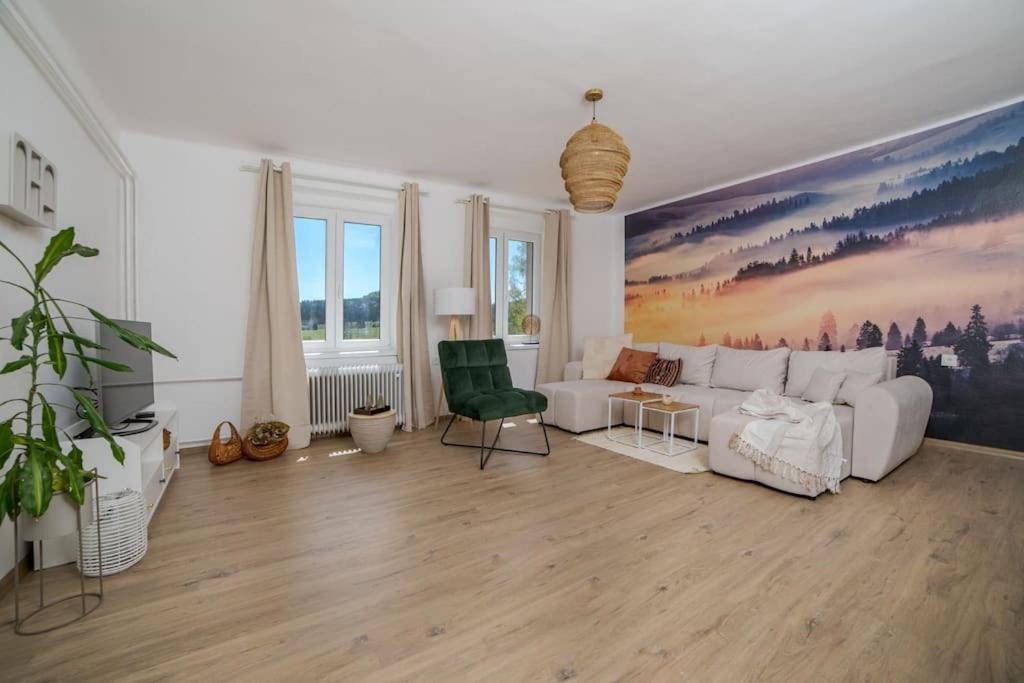 Posezení v ubytování Velký apartmán V Pralese Šumava