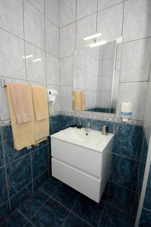 Koupelna v ubytování Hotel Andre´s