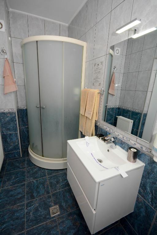 Koupelna v ubytování Hotel Andre´s