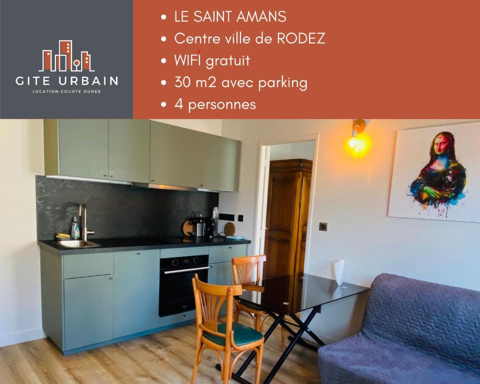 Kjøkken eller kjøkkenkrok på Le Saint Amans
