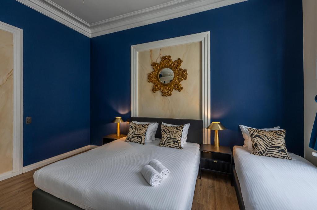 Postel nebo postele na pokoji v ubytování Hotel Onderbergen