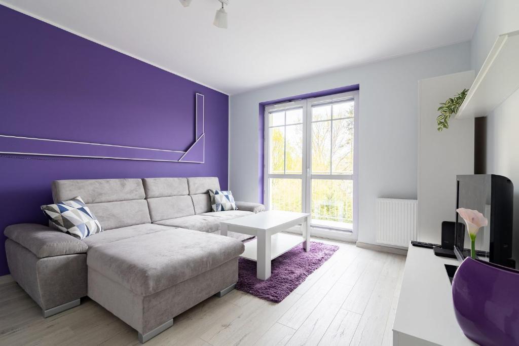 TV a/nebo společenská místnost v ubytování Apartament Olsztyn Rataja 62