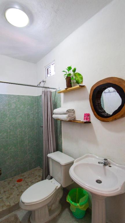 Koupelna v ubytování Hotel Vias Maya Bacalar