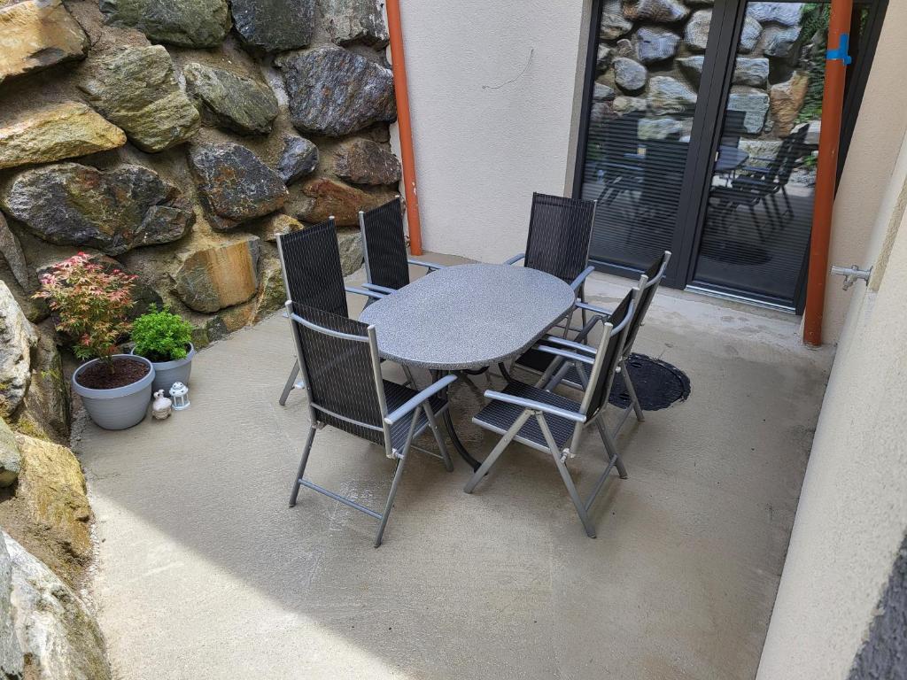 Patio nebo venkovní prostory v ubytování Bergblick Wohnung Posch