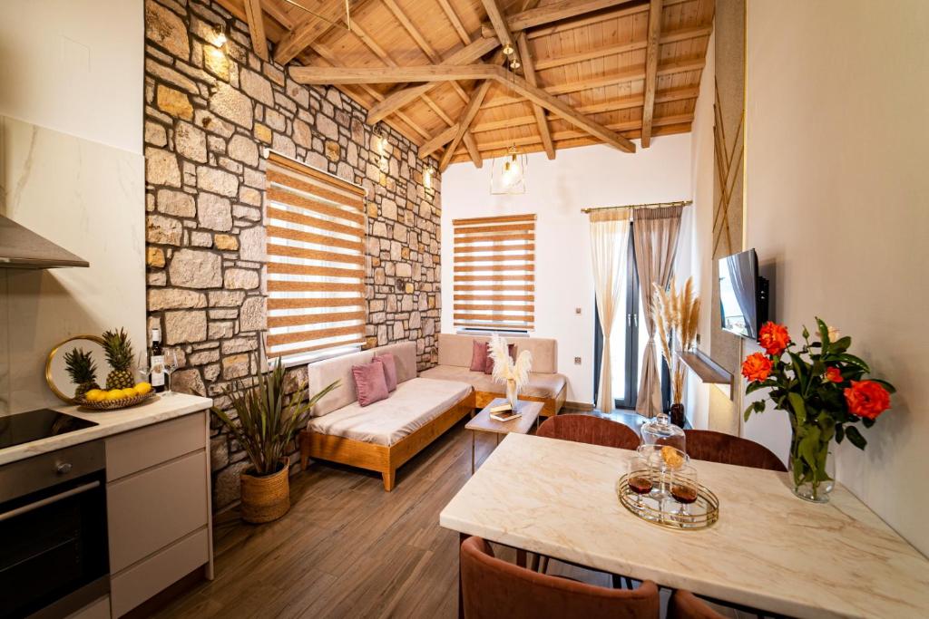 Część wypoczynkowa w obiekcie Lithoessa Luxury Apartments